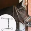 Western Horse Snaffle Chew Racing Accessory Equestrian Mouth Bit for Outdoor Horse Riding Training Equestrian Sports Competition