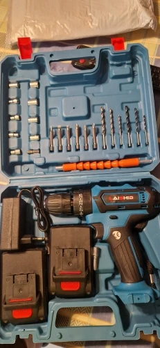 Taladro Eléctrico Inalámbrico 3 en 1 de 28V, Destornillador de Impacto, 25+3 Torque, Taladro Manual Compacto, Herramienta Eléctrica Recargable con Batería. photo review