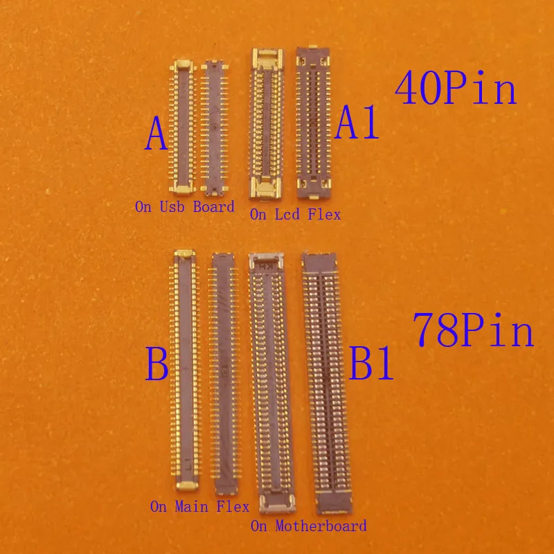 

2-10Pcs Charging FPC Connector Usb Lcd Display Screen Plug For Samsung Galaxy A31 A315 A70 A705F A80 A805 A90 A40 A405 40 78 Pin