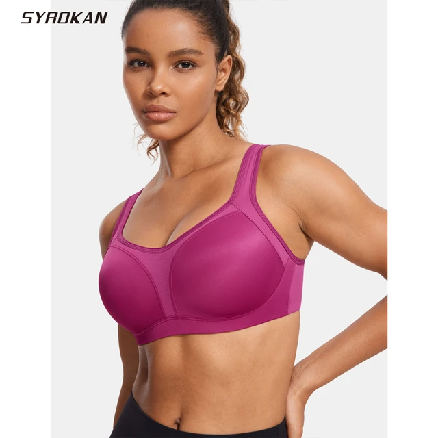 SYROKAN Women's Underwire Firm Support Contour High Impact Sports Bra -  AliExpress