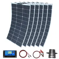Kit de panneaux solaires portables et flexibles, chargeur de batterie 12V, extérieur, maison, montres, bateau, 100W, 200W, 300W, 400W, 500W, 600W 1
