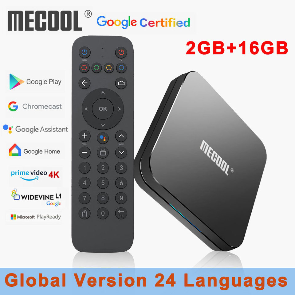  Mecool KM9 Pro Classic Google Certified Amlogic S905X2 Android 10.0 2G 16G 4K HDR Cast Voice Control Android TV Box Prefix 