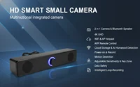 Wireless Speaker Camera 2-in-,4K UHD,WiFi 6,SD Card Storage,Motion Detection,Smart Home Companion for Home,Olffice,Hotel - Image 2