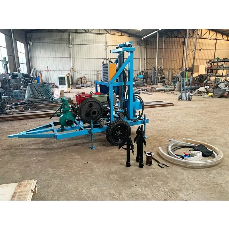 Hydraulic 22HP 25HP 35HP Diesel Type of Rotary Water Well Drilling Rig with Wholesale Price 4