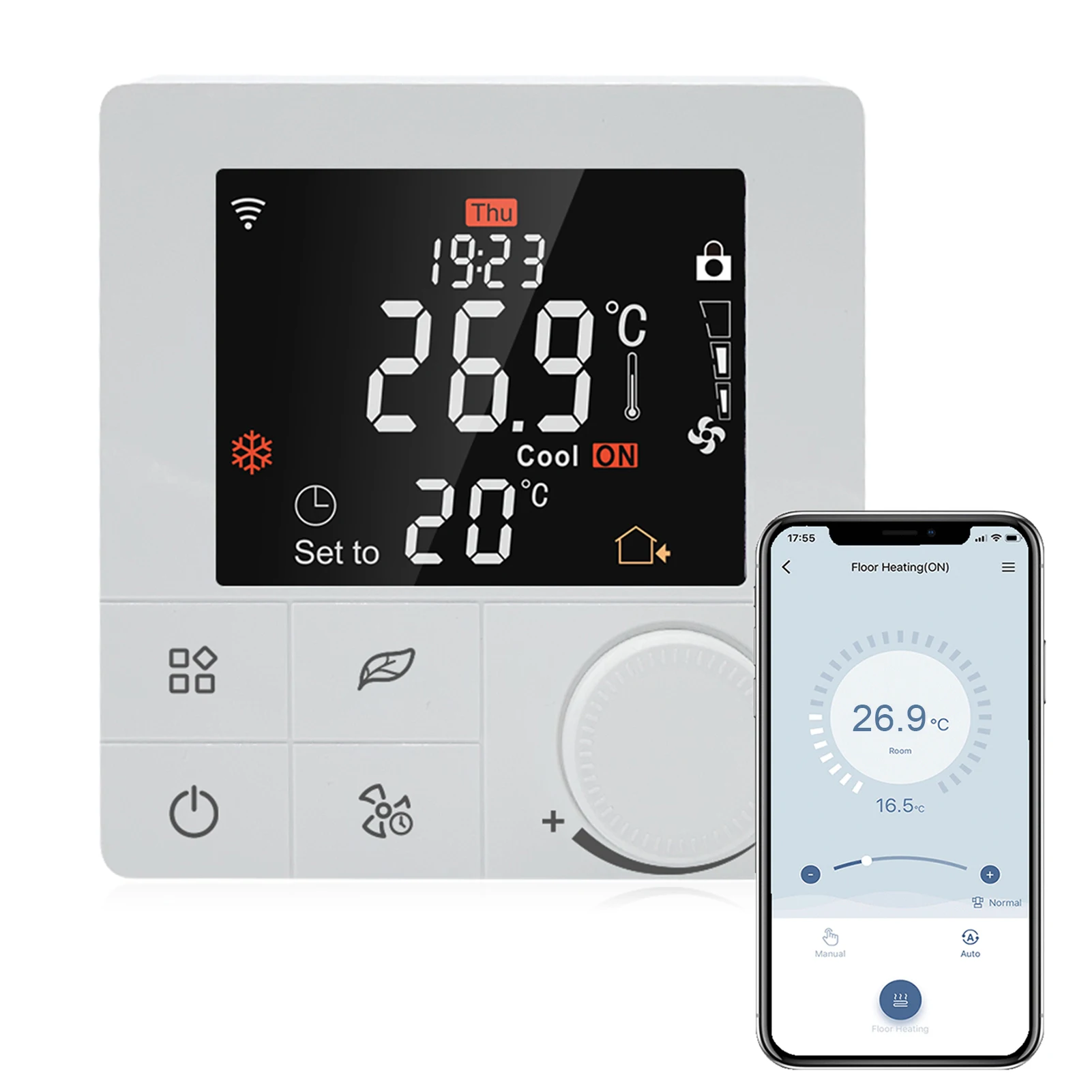 Qiumi Smart Wifi Thermostat Air Conditioning Temperature Controller