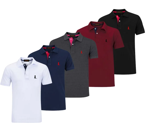 Kit 5 Camisas Blusa Camiseta Polo masculina Original Algodão Qualidade Revenda