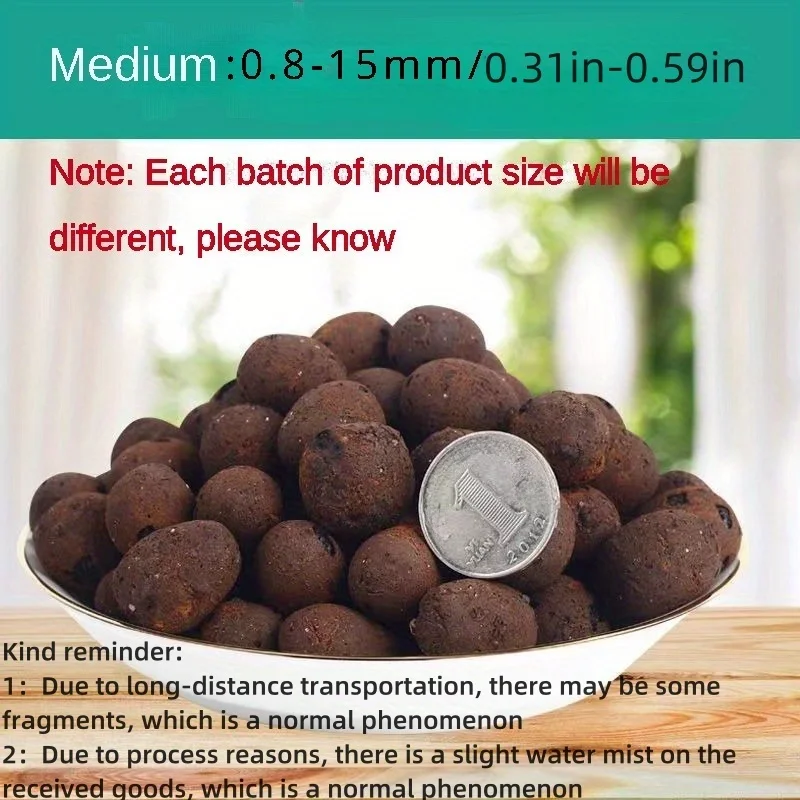 100/200/500g Clay Pebbles Hydroponic Rocks Organic Ceramsite Grow Media for Horticultural Orchids Drainage porous soil matrix