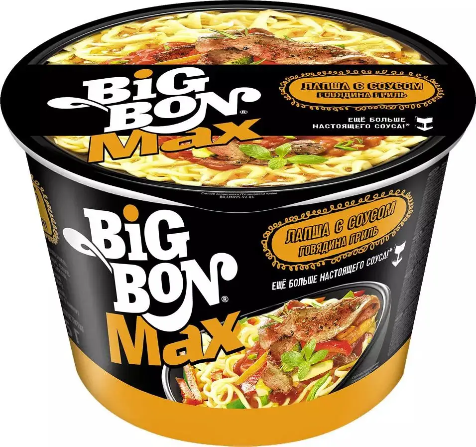 Упаковка 24 пачки Лапша Big Bon