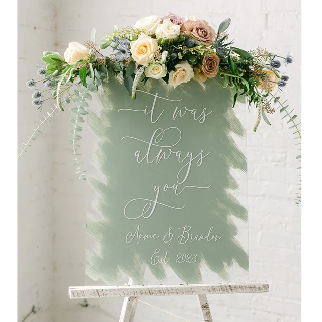 Custom Acrylic Wedding Sign