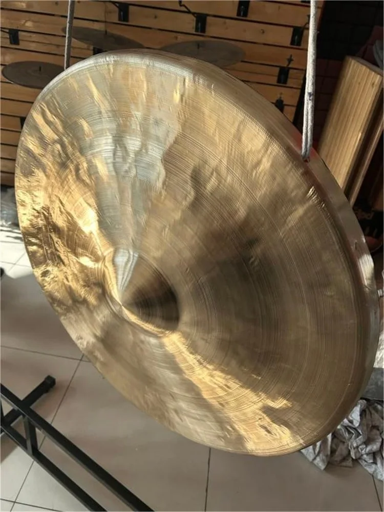 Arborea Desktop Gong 6-12 inch Bright Bossed Gong Set Nipple Bronze for Sound Healing and Meditation