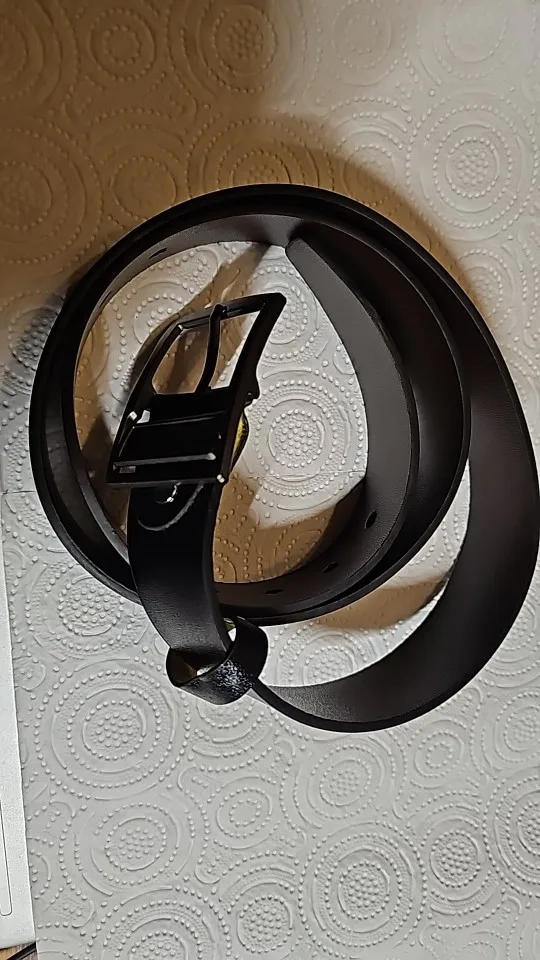 MIDNIGHT SOVEREIGN™ – Black Buckle Genuine Leather Belt photo review