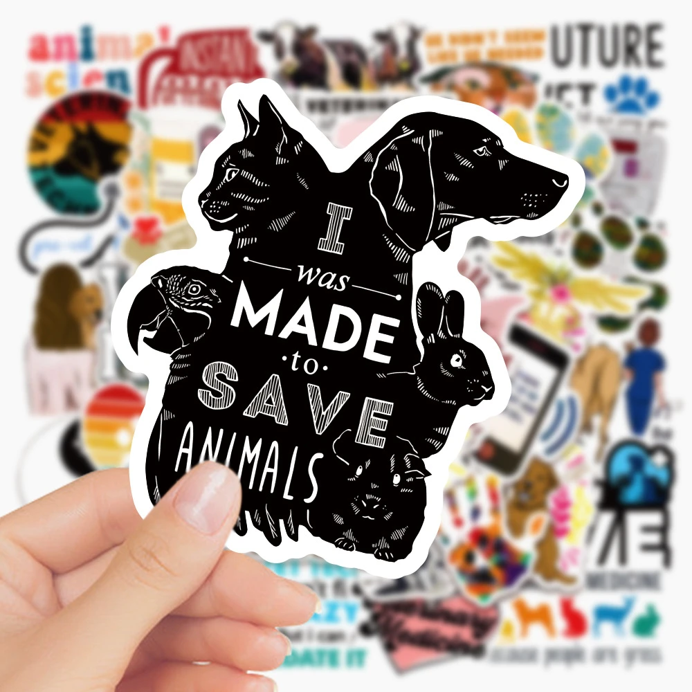 10/30/50PCS Cartoon Veterinary Stickers Graffiti Decals Kids Toy DIY Laptop  Phone Notebook Wall Protect Save the Animals Sticker| | - AliExpress