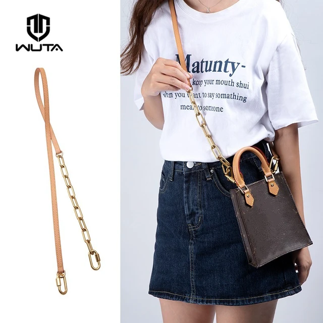 WUTA Genuine Leather Bag Strap Crossbody Conversion Kit for LV Toiletry  Pouch 26 with Inner Bag Insert & Gold Chain Accessories