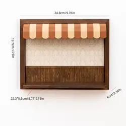 Rustic Wooden Wall Shelf for Creative Art and Home Decor (D)