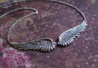 Vintage Angel Wings Feather Choker Big Pendant Aesthetic Link Chains Statement Necklace for Women Collar Bib Wedding Tribal Gift - Image 3