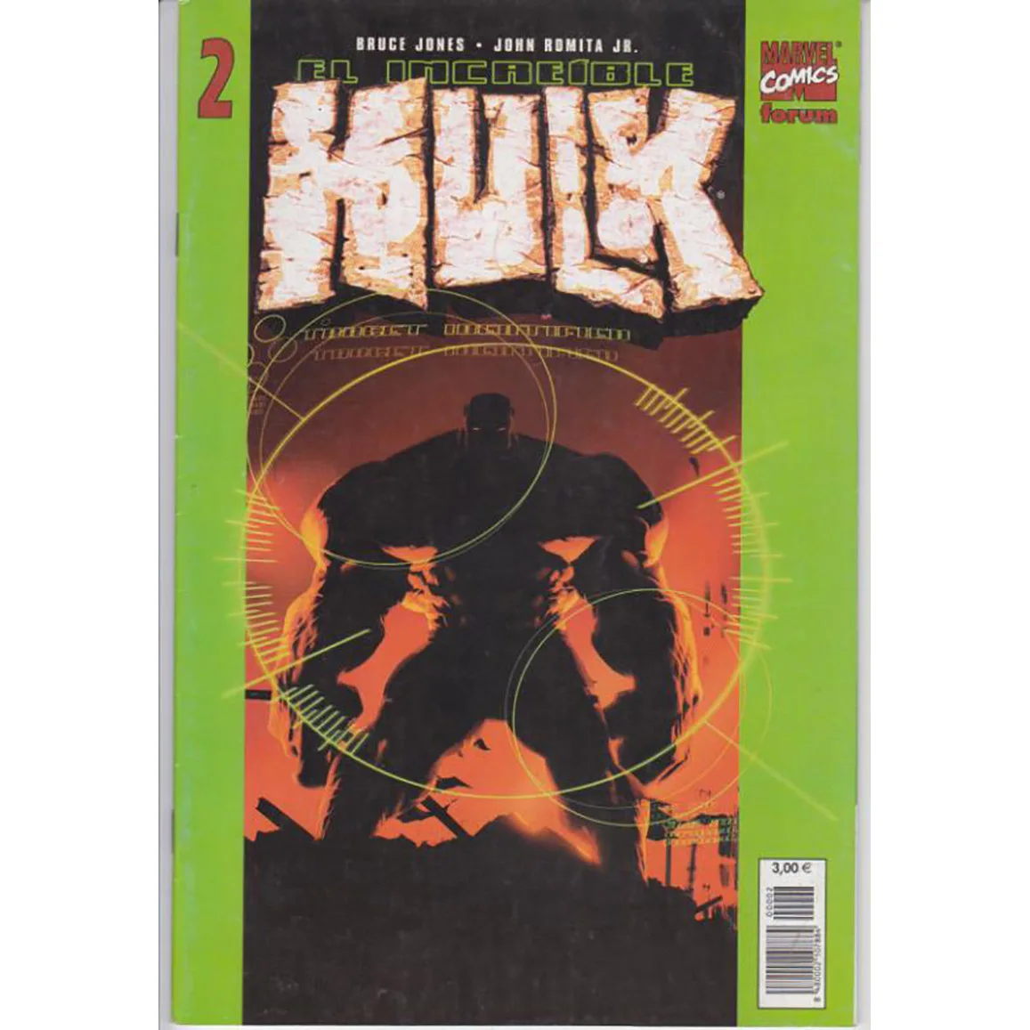 Marvel, The Amazing Hulk Vol 5 N ° 2 , Ed. Foro, Anno 2003, Scrittore John Romita Jr, Fumetti Spagnolo, Fumetti