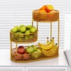 Countertop Fruit Basket Metal Wire Storage Basket Counter Serving Tray Space Saver Serving Stand Vegetables Storage Rack 4