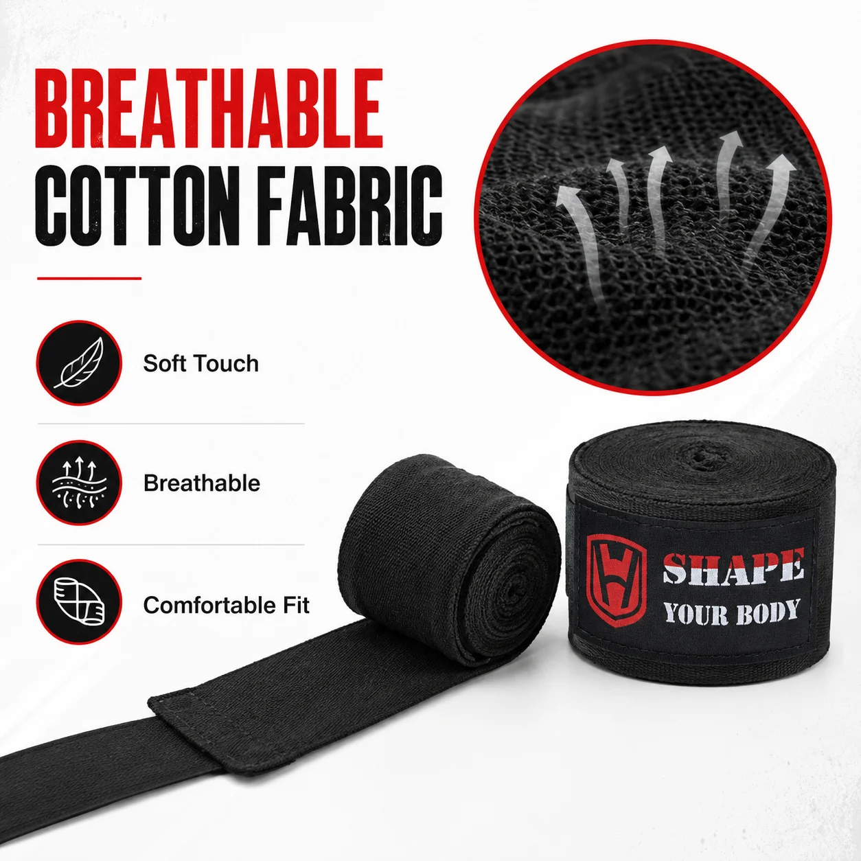 3m Cotton Boxing Hand Wraps