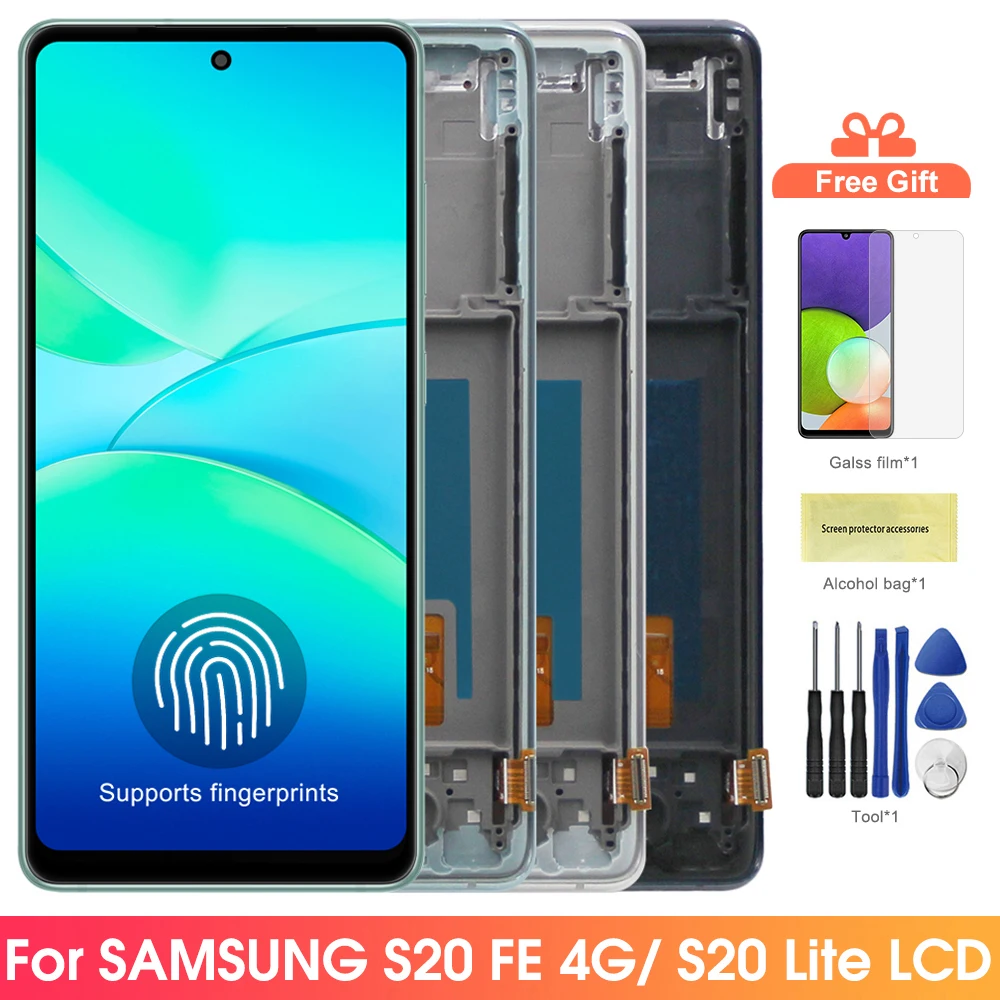 Original Ecran Display LCD Complet Bleu Pour S20 FE 5G G781B