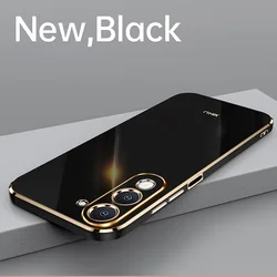 Plating TPU Gel Case, Anti - Shock Ultra Slim Chromed TPU Soft Cover for Vivo T4 Lite (Black)