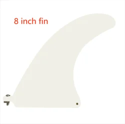 Universal Nylon Surfboard Center Fin with Screw - Surfing Accessories (8 inch fin White)
