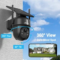 ANRAN 5MP caméra de Surveillance solaire Wifi caméra de sécurité extérieure sans fil Flash projecteur IP66 étanche lisse Audio bidirectionnel 4