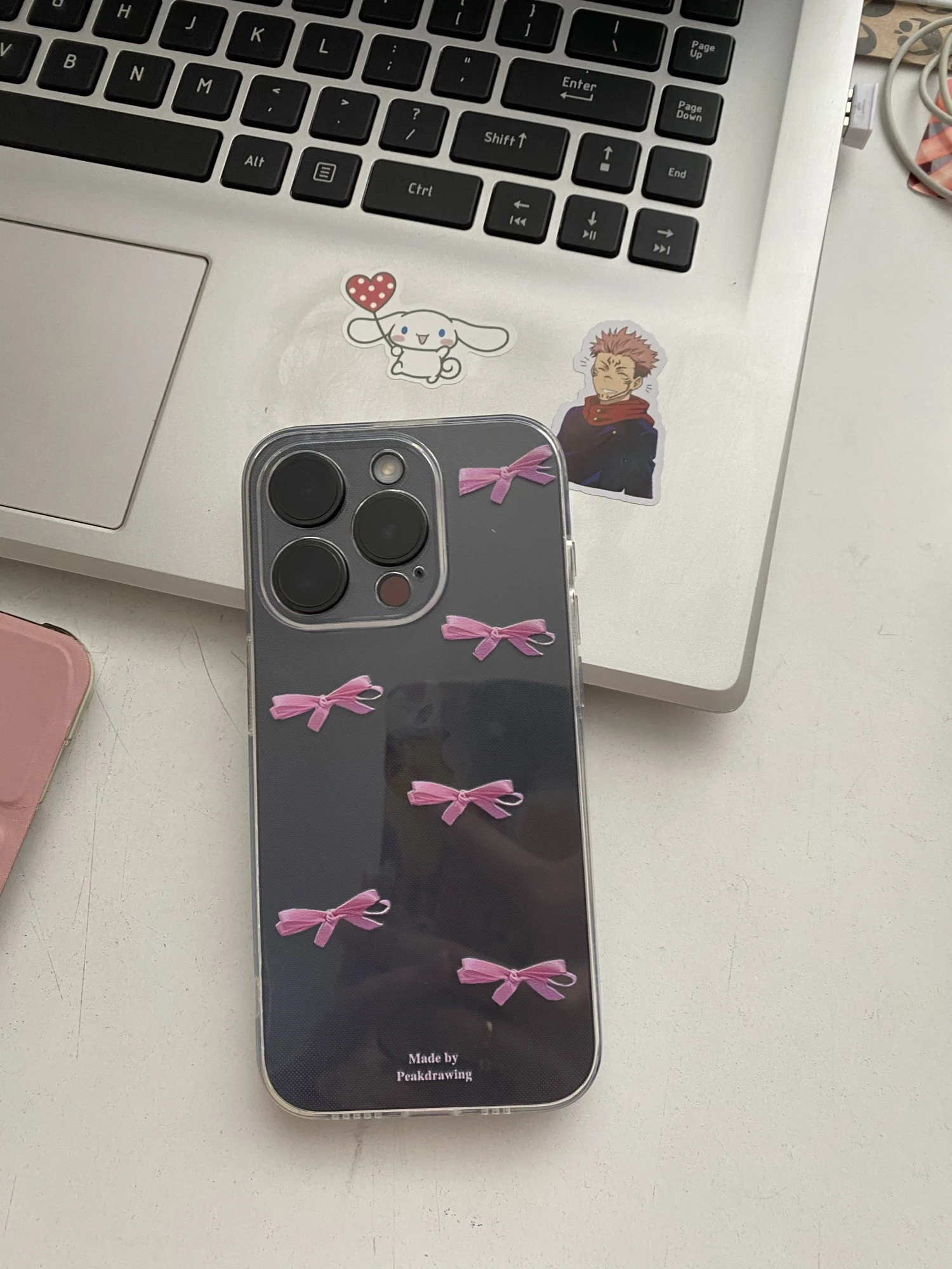 Cute Pink iPhone Case, customer photo