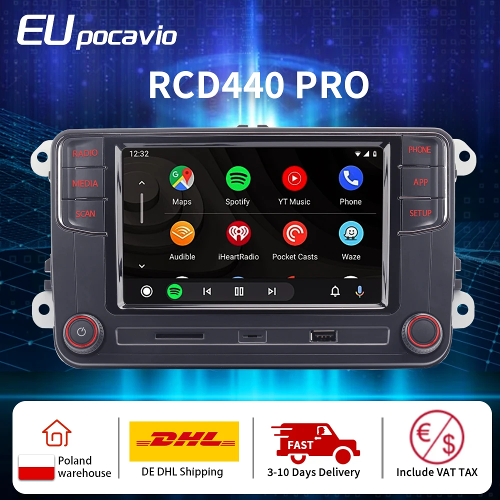 Android Auto Car Radio Tape Recorder NEW MIB Carplay RCD440 Pro for