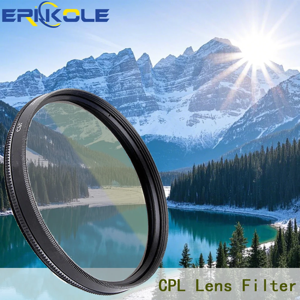 ERIKOLE CPL Circular Polarizing Filter-37-82 mm for Canon Nikon Sony etc camera len filters camera lens filter circular polarizing filter