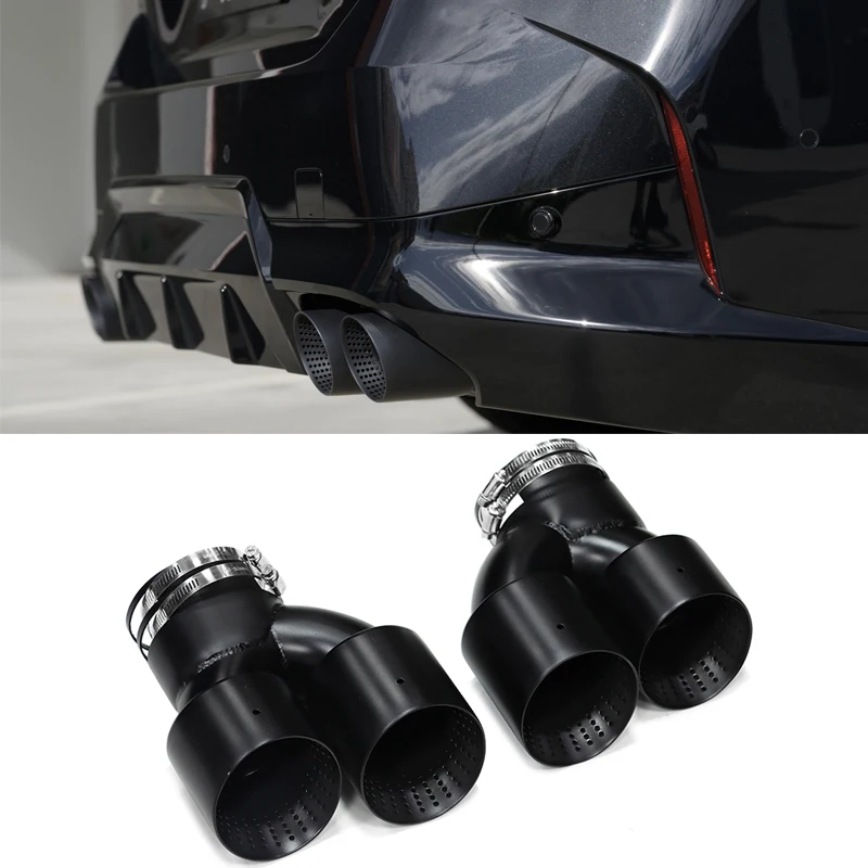 

Quad Car Exhaust Tip For BMW G42 M240i 2021 2022 2023 Dual M Performance Exhaust Pipe Muffler Tip Exhaust System Nozzle Tailpipe