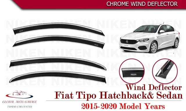 Für Fiat Tipo Limousine Fließheck Chrom Regen Windabweiser 2016 2017 2018  2019 2020 Sonnenschirm Vorhänge Auto Windschutzscheibe Auto Sport -  AliExpress