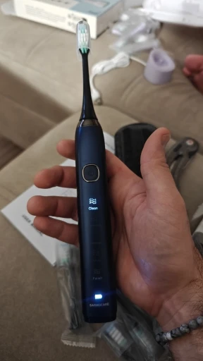 Sonic Electric Toothbrush Smart Ultrasonic Dental Teeth Whitening Rechargeable Adult Tooth Brush Sarmocare S100 With8 Brush Head photo review