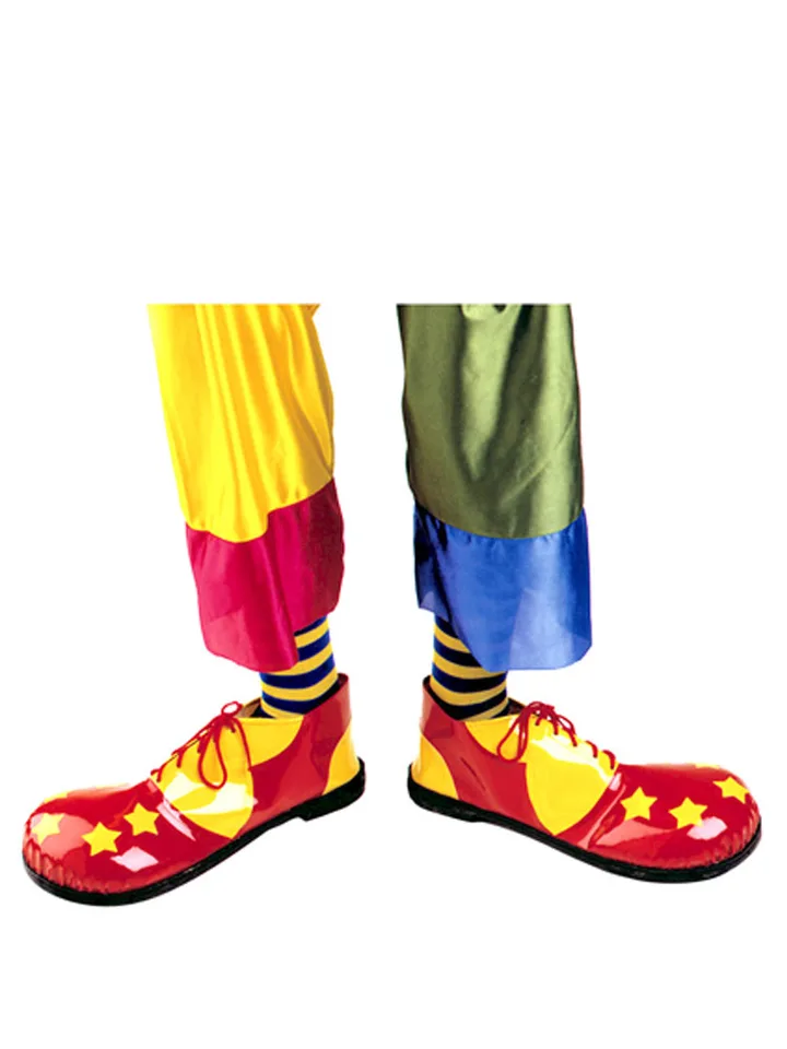 Scarpe Da Clown Per Adulti | Rosso E Giallo | Taglia Unica | Per Travestimenti E Feste
