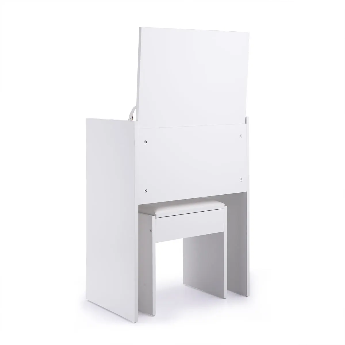 Description Picture 5 of item[Flash Sale]Makeup Table with Mirror Storage and Stool Lady's Dressing up Station White[US-Stock]