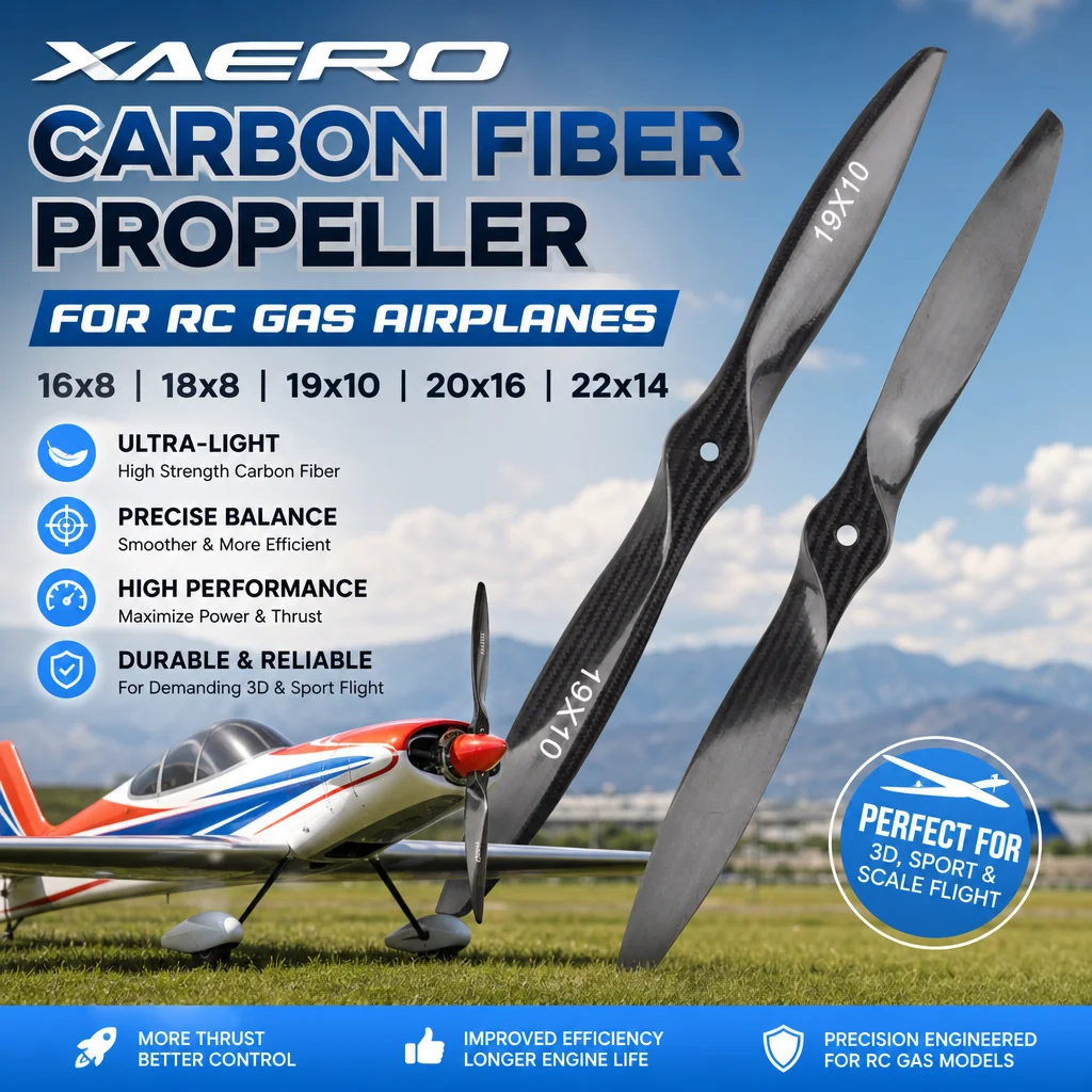 XAERO Kohlefaser-Propeller 19x10 20x16 22x14 für RC-Gasmodell-Flugzeuge mit Fester Tragfläche