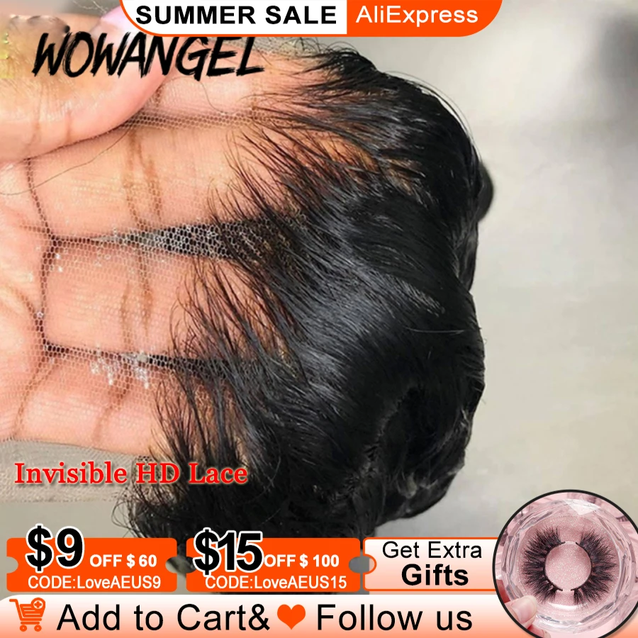 Wow Angel Invisible 13x4 Lace Frontal Only With Baby Hair Straight Remy  Human Hair Melt Skins HD Transparent Lace Closure Only|Closures| -  AliExpress
