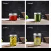 Empty Glass Taper Jar Mason Jar with Screw Metal Lid Family Size 100ML To 730ML MOQ1500 Wholesale Price and Custom Logo Inbox Us 2