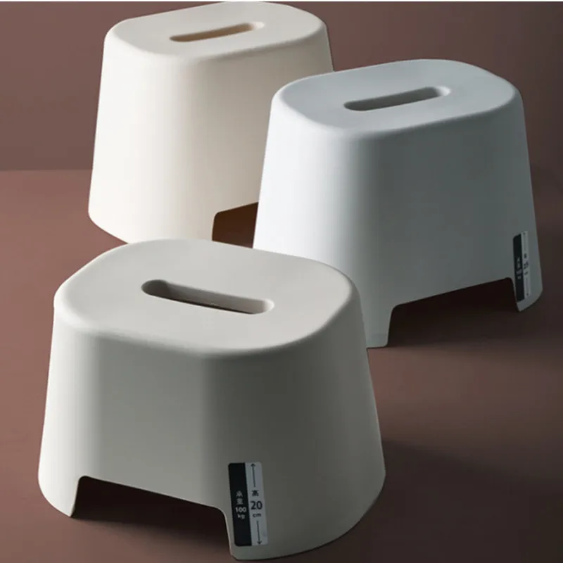 2Size Nordic Bathroom Bath Shower Chair Kid Furniture Thicken Round Shoe Seat Non Slip Disabled Toilet Stool Girl Boy Birth Gift