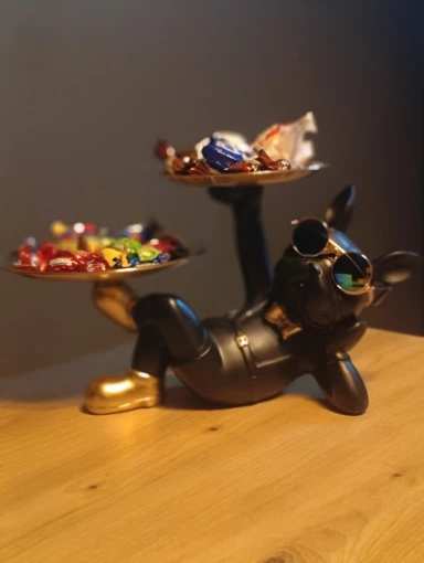 Pawsitively Cool: Bulldog Figurine Statue - Quirky Home Interior Decoration Accessory photo review