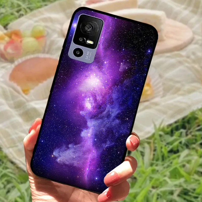 Sleek Black Shockproof Soft TPU Phone Case - Elegant Fashionable Protection