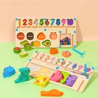 Montessori Toys Magnetic Color Sorting Games Wooden Number Maze Fruit Puzzle Board Fine Motor Sensory Educational Toys For Kids 1