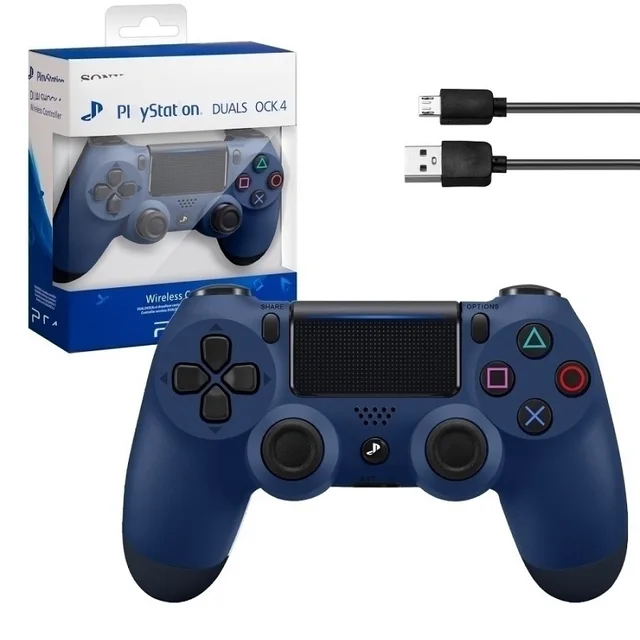 Gamepad wireless Bluetooth joystick for PS4 DualShock 4 v2 wireless (PS4/pc/iOS/Android) with shipping from Russia Gamepad playstation ps xbox series nintendo switch games game console for pc Dark Blue