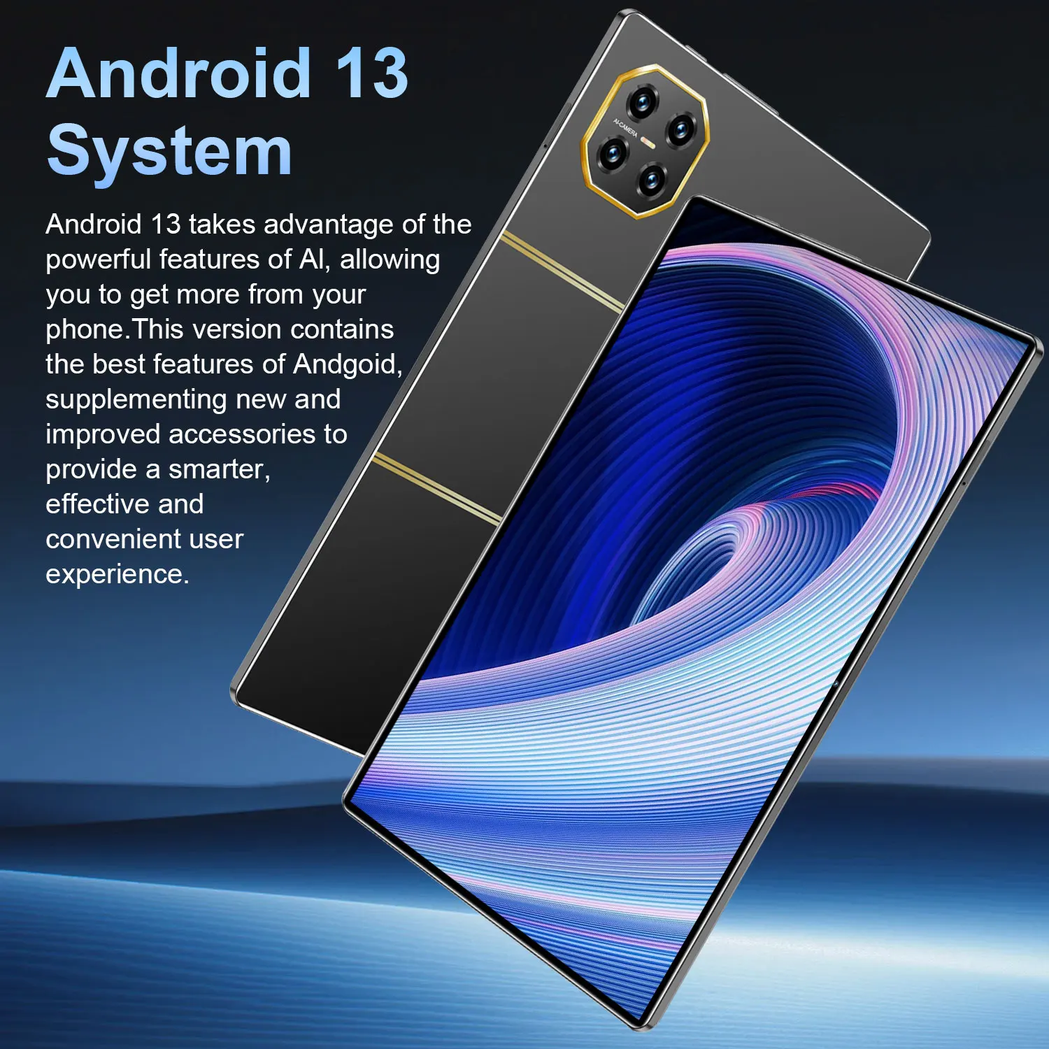 16MP+32MP Camera 2026 New Android 13 Tablet 14 Core 5G WiFi Portable 20000mAh Large Battery 16GB RAM 1TB ROM For Casual Gaming