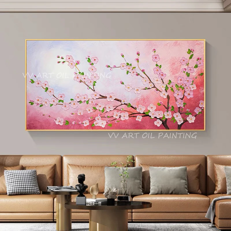 

Картина маслом «розовый цветок» для детской комнаты