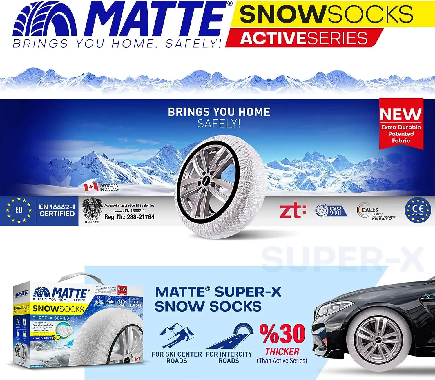 Chaussettes à neige pour pneus de voiture, traction d'urgence pour