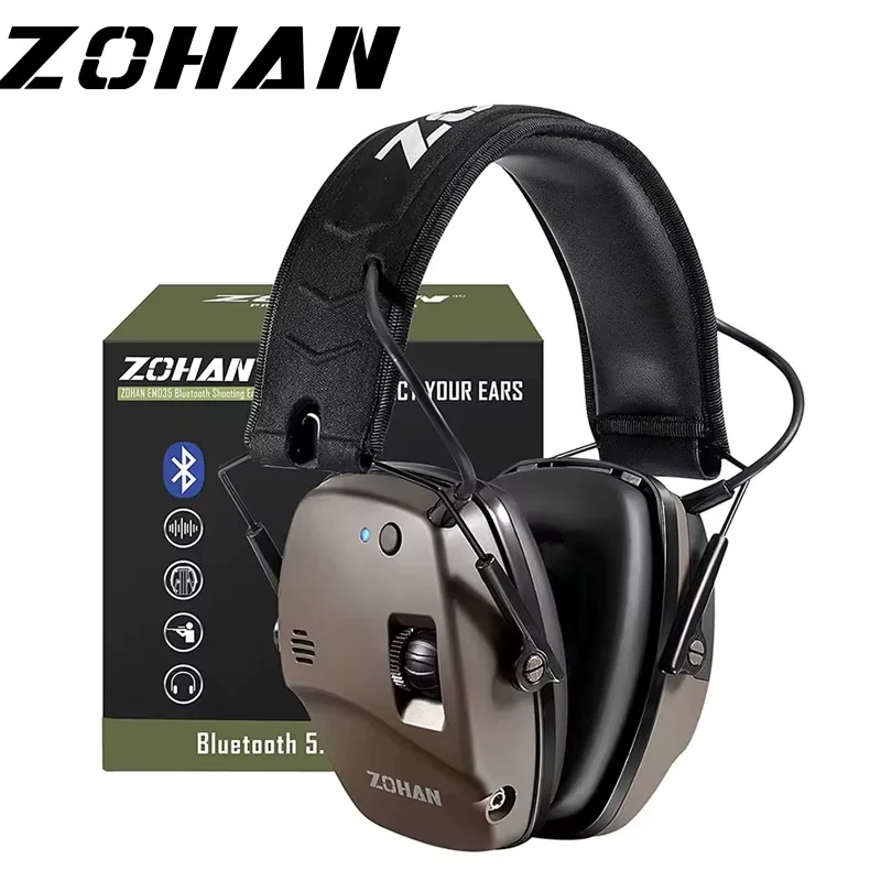 zohan 5.0 Bluetooth Earmuffs casque anti bruit Tactical Shock outdoor hunting security protection active shooting headphones