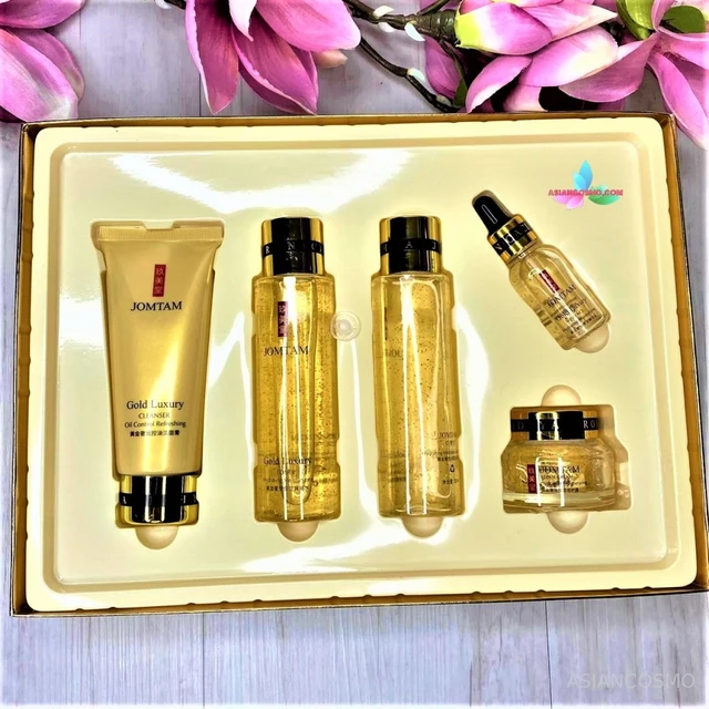 Set nourishing with частичками gold 5 items jomtam gold luxury