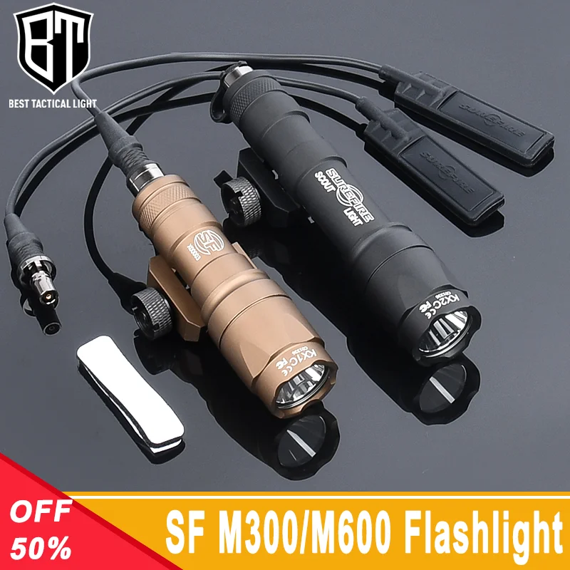 WADSN-SF-M300-M600-M300A-M600C-Taschenlampe-400lm-600lm-Wei-es-LED