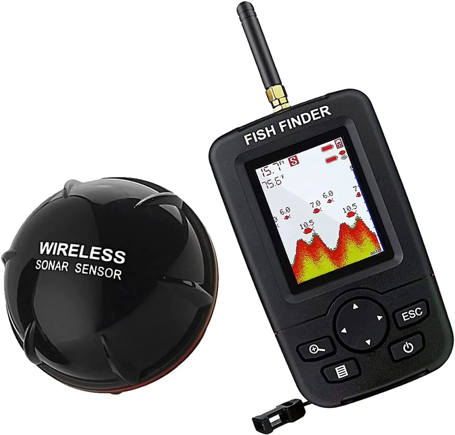 LUCKY Wireless Sonar Fishing Alert Fish Finder Underwater Echo Sounder