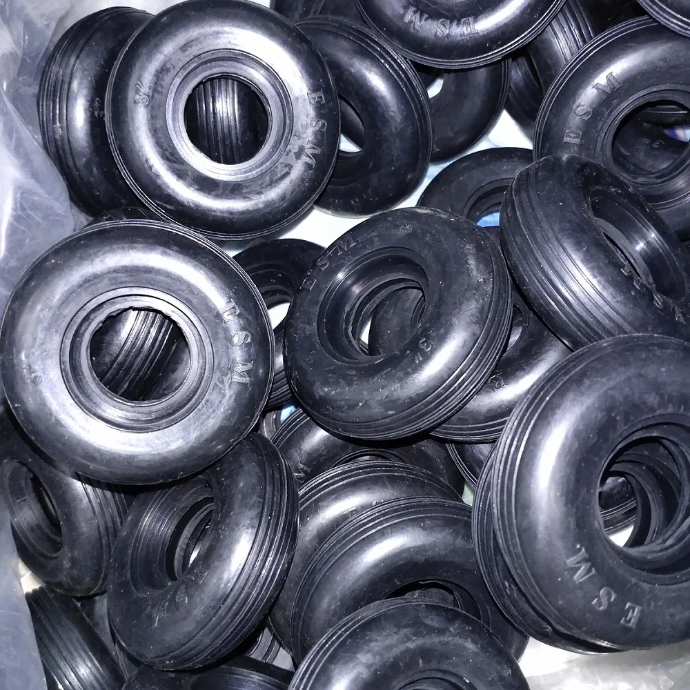 1 Pair Of High Quality CNC Aluminum accessories Rubber Wheel Tire 3" 3.5''  4'' for RC airplanes 5